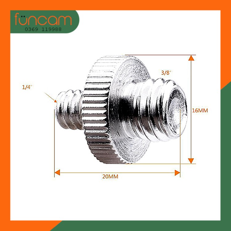Ốc Male 1/4 - Male 3/8