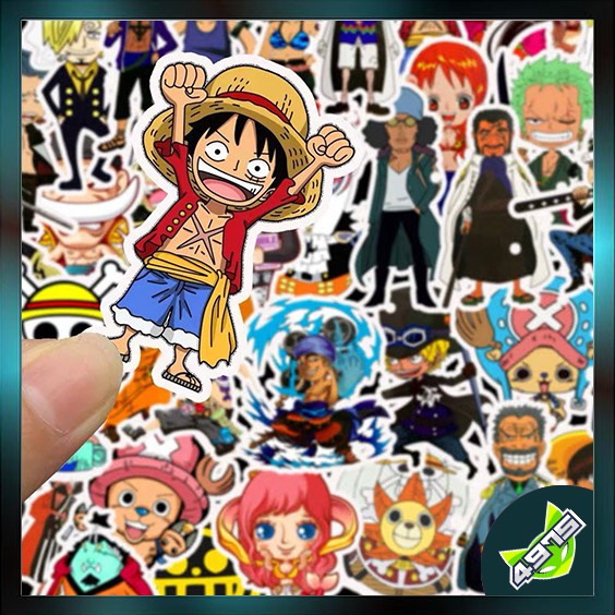 Set Sticker One Piece - Chống Nước - Bền Màu - Dán Laptop , Dán Điện Thoại , Dán Mũ Nón Bảo Hiểm , Dán Vali, Dán Xe..