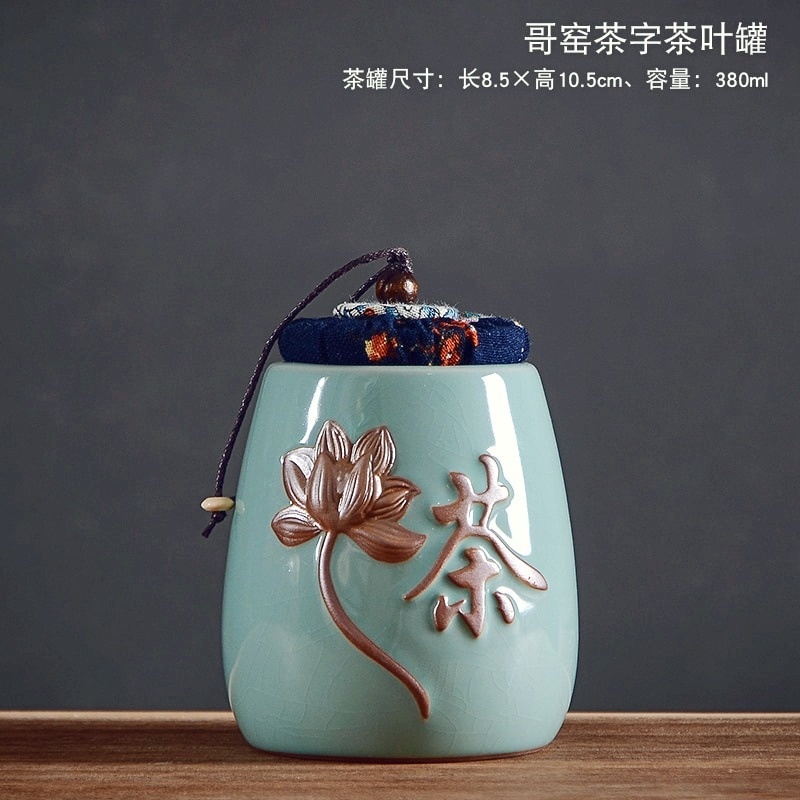 Hũ Gốm Sứ Đựng Trà Có Nắp Đậy Tiện Dụng Mang Đi Du Lịch