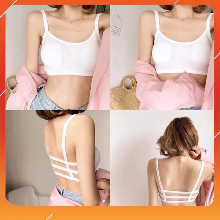 Áo 3 dây cotton Thái có mút đệm mỏng có thể tháo rời