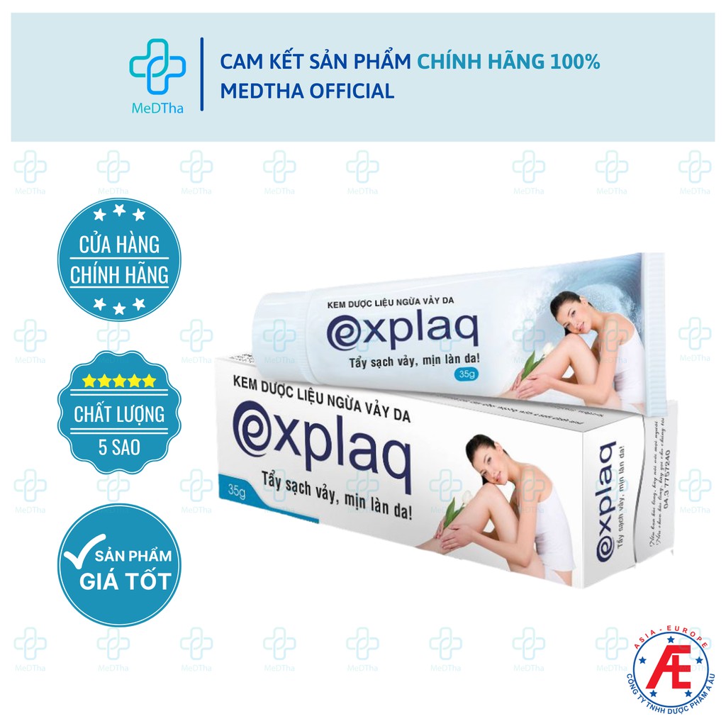 EXPLAQ - Kem Bôi Thảo Dược Hỗ trợ Vảy Nến, Á Sừng, Eczema, Dưỡng Da, Sạch Tế Bào Chết, Vảy Da