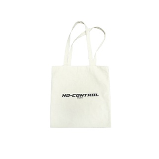 Túi Tote đeo vai màu trắng vải canvas No-Control Studio