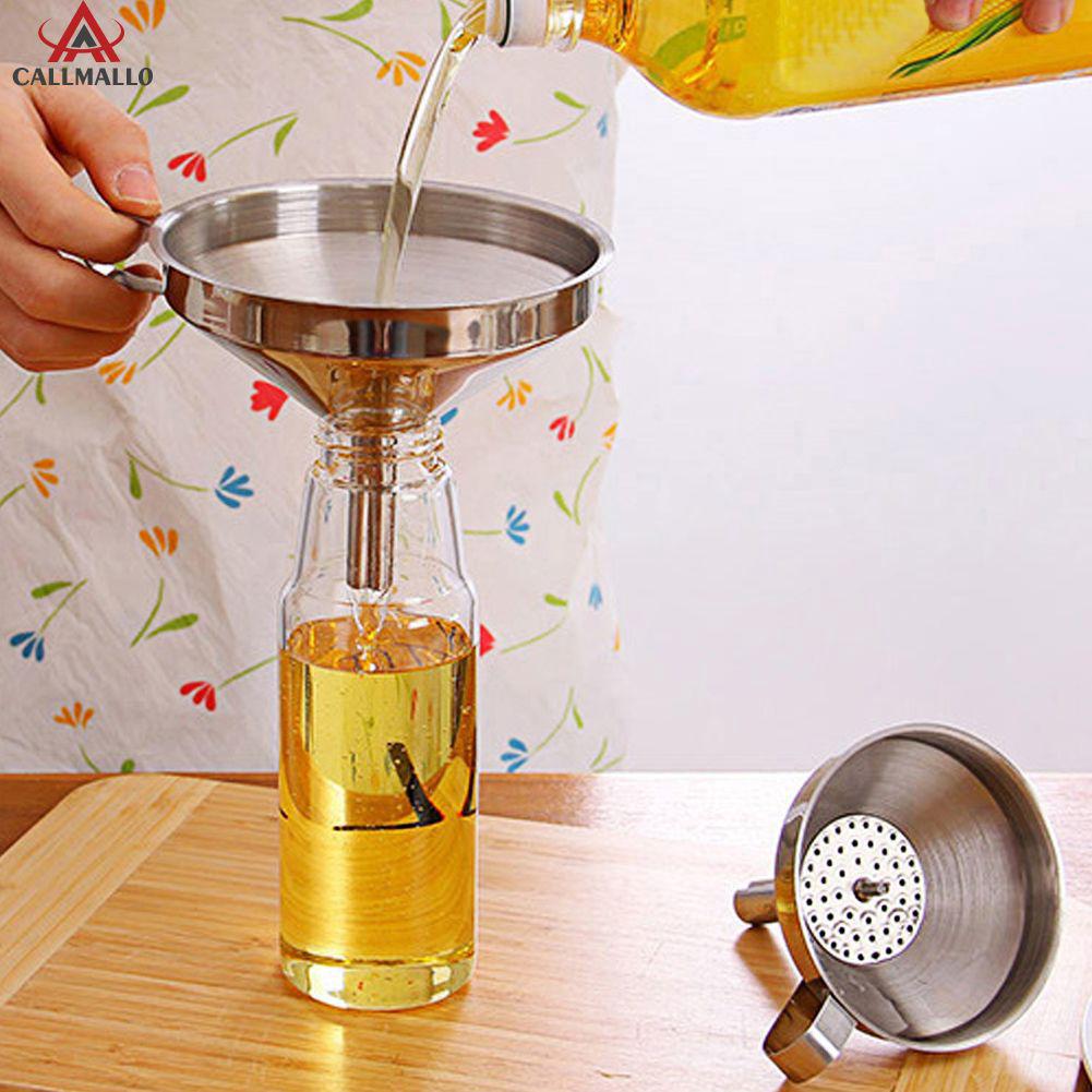 Phễu rót dầu mật ong bằng thép không gỉ có gắn lưới lọc