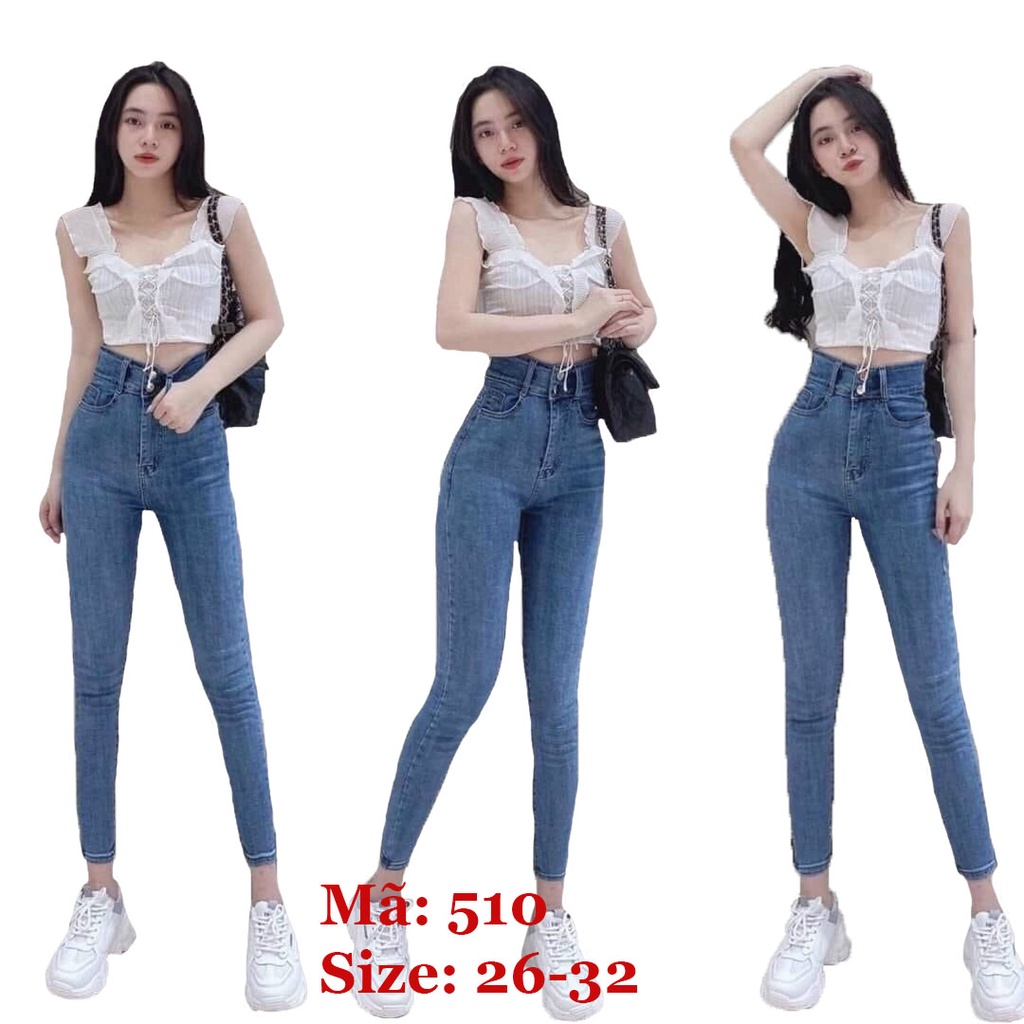 Quần Jean Nữ Lưng Cao ❤️FREESHIP❤️ Quần Bò Nữ Mẫu Mới Ôm Dáng Xinh Xắn Thời Trang Chuẩn Hàng Shop A-T Fashion - QJNU1