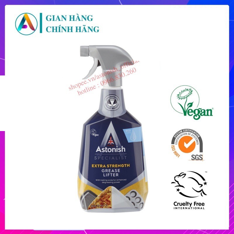 [Astonish]-Bình Xịt Tẩy Dầu Mỡ Cháy Khét Đa Năng ASTONISH C6750 750ml