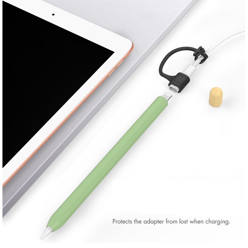 Ốp/Case Silicon Apple Pencil 1 Kiểu Bút Chì AHASTYLE Chống Bẩn, Chống Trầy, Có Thể Sạc Mà Không Cần Tháo Ốp