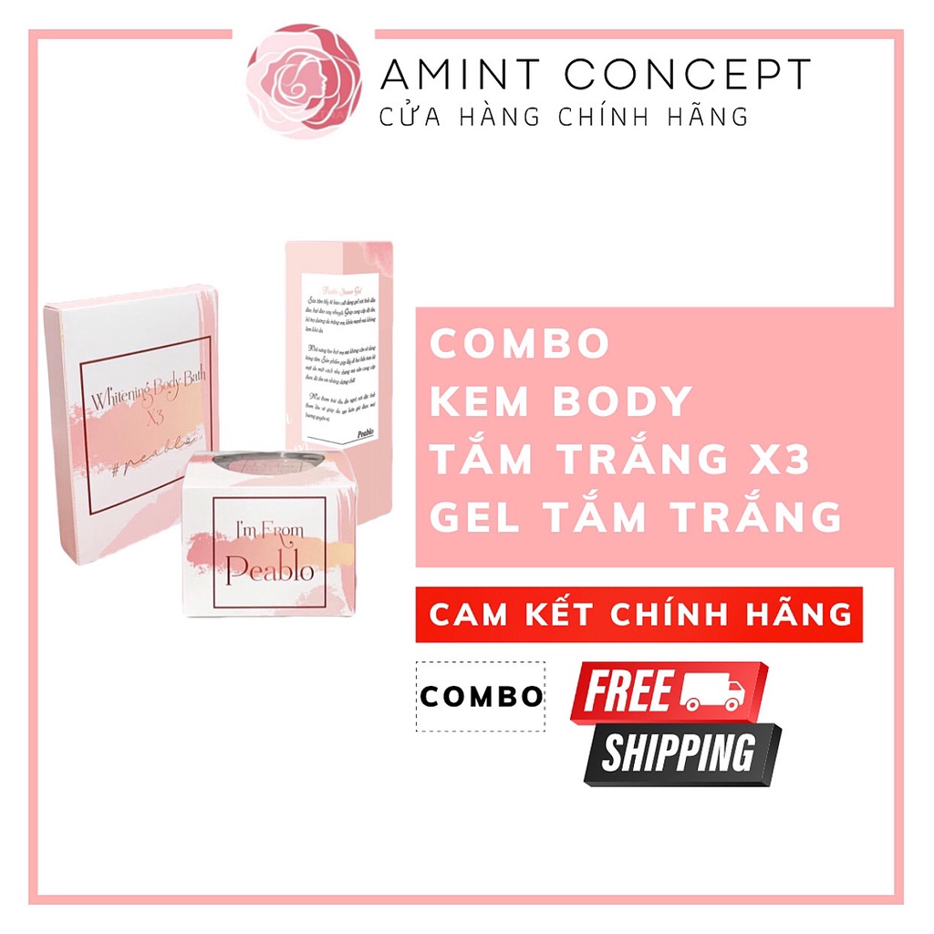 COMBO 3 SẢN PHẨM DƯỠNG TRẮNG PEABLO