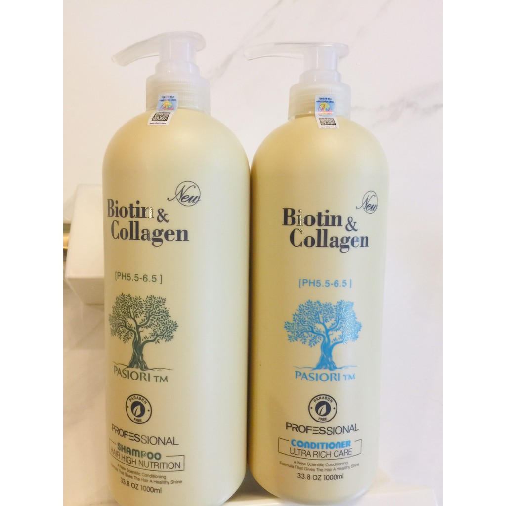 [GIÁ TỐT] Biotin Collagen, Cặp Dầu Gội Xả Biotin Collage. Giảm Rụng Tóc, Phục Hồi Tóc Hư Tổn, Khô Xơ. NEW