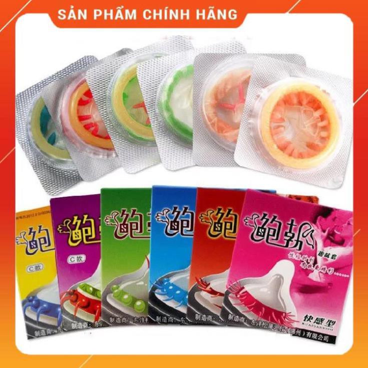 Bao cao su Runbo gân/gai/bi/râu/siêu mỏng/nhiều gel/tránh thai/49mm/chống xuất tinh sớm/tình dục/tăng khoái cảm
