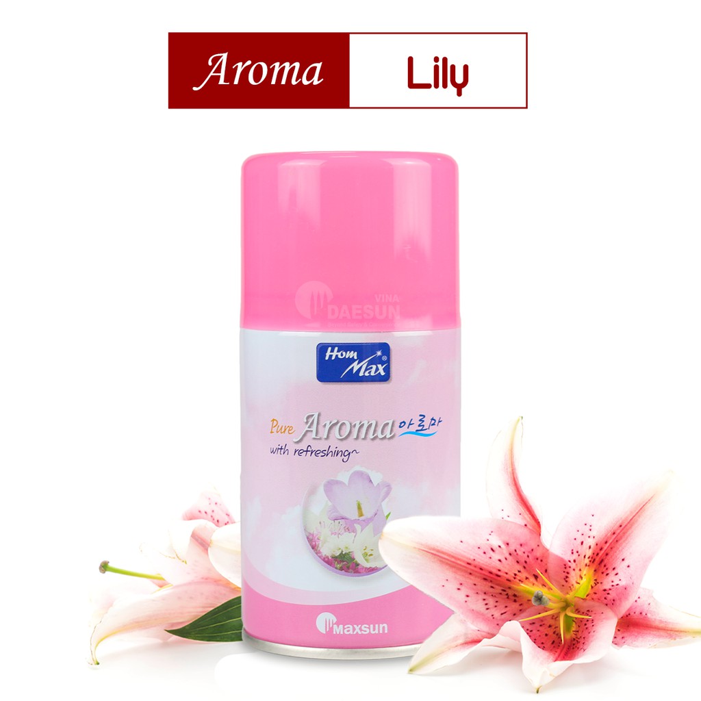 [KHỬ MÙI - LỌC KHÔNG KHÍ] Nước Hoa Xịt Phòng Aroma Hommax (Hương Lily) - Chiết Xuất Tự Nhiên | Nhập Khẩu Hàn Quốc