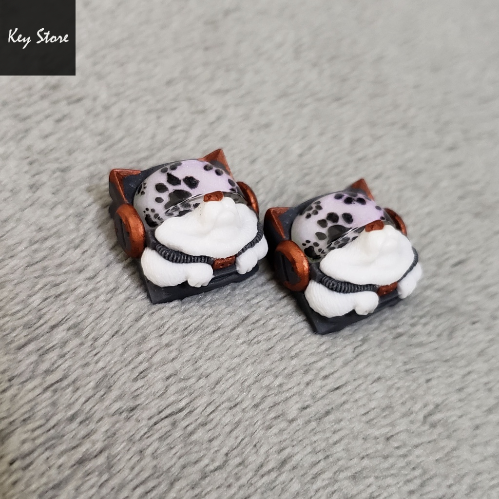 Nút bàn phím cơ artisan keycap sirius màu trắng xám