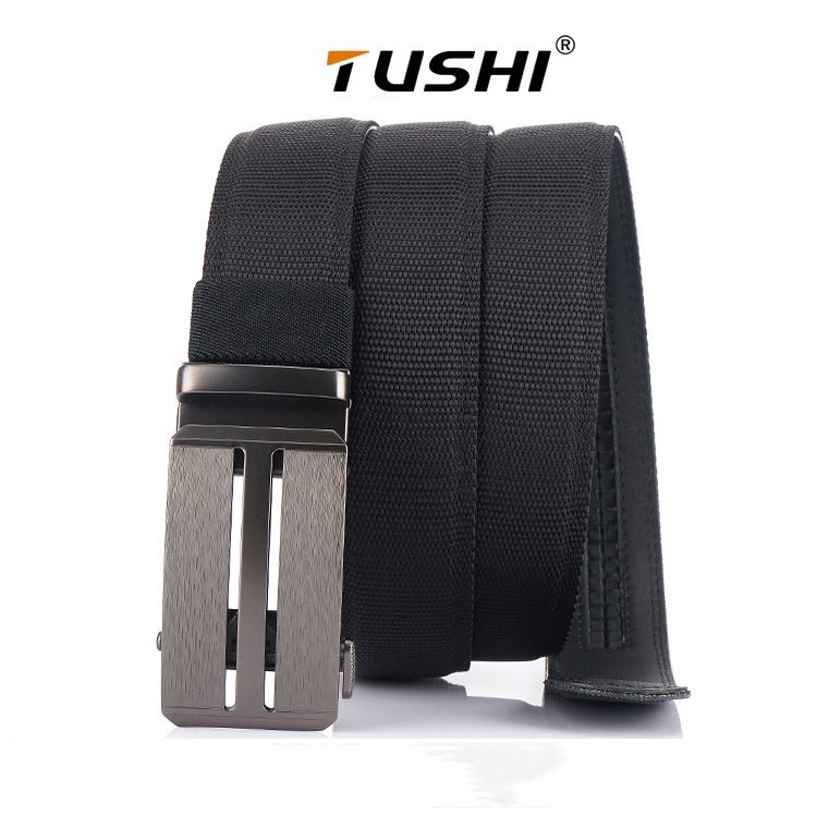 Thắt lưng nam cao cấp TuShi, khóa tự động không gỉ, vải canvas siêu bền đẹp_Dây nịt nam TuShi vải bố, nam tính, mạnh mẽ.
