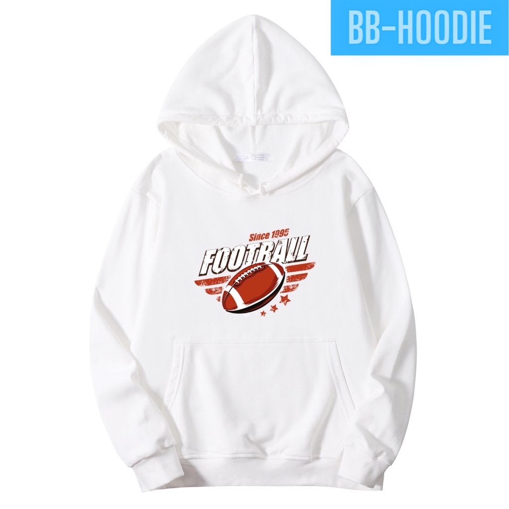 Áo Hoodie Nỉ Form Rộng Unisex In Chữ FOOTBALL Thể Thao Cá Tính Vải Nỉ Mềm Mại Style HOT TREND BB HOODIE