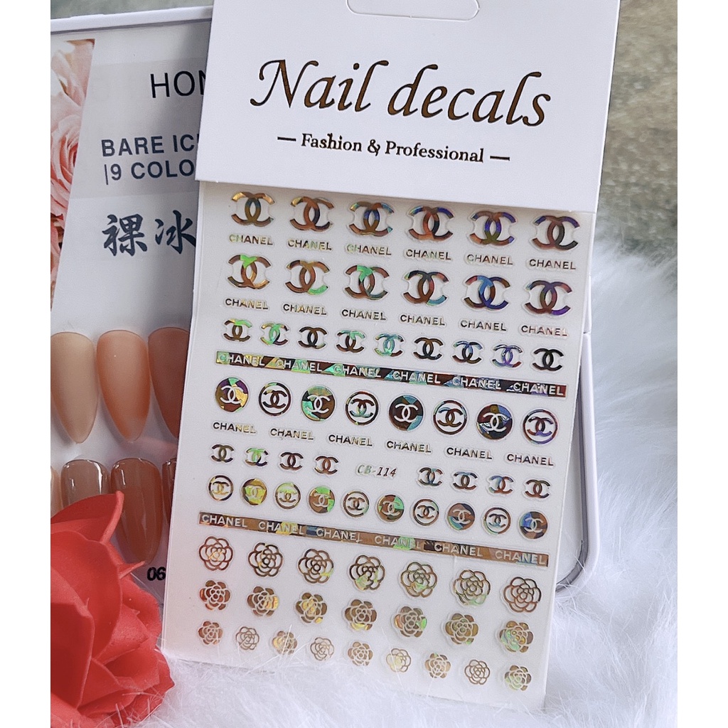 Miếng dán móng tay logo các thương hiệu nổi tiếng