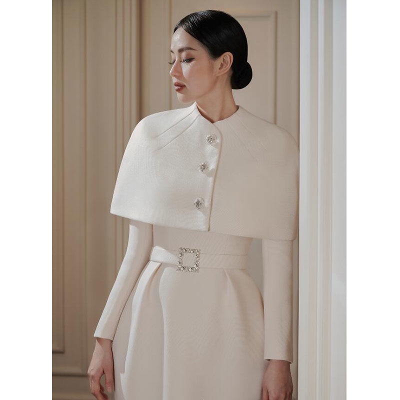 Sản Phẩm mới mùa thu!F &amp; X Set Đầm Chanel Phối Khăn Choàng Cổ Thanh Lịch Thời Trang Thu Đông 2022