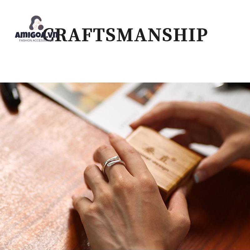 Nhẫn Hở Có Thể Điều Chỉnh Kích Thước Phong Cách Retro Thời Trang Dành Cho Cặp Đôi