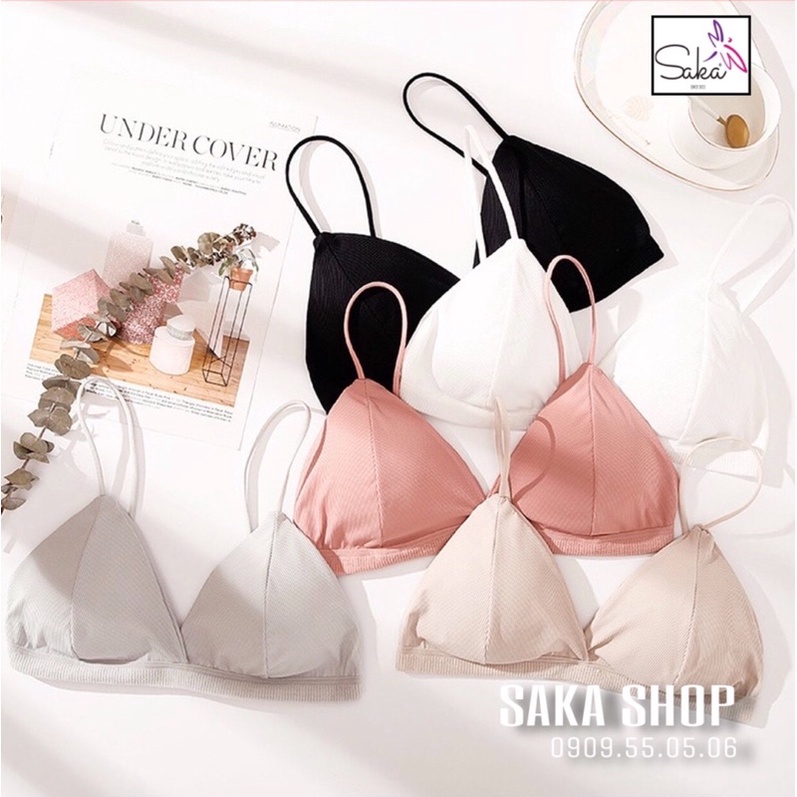 Áo bra nữ không gọng trơn màu