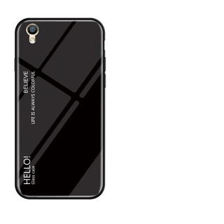 Ốp điện thoại mặt kính cường lực màu gradient dành cho OPPO R9