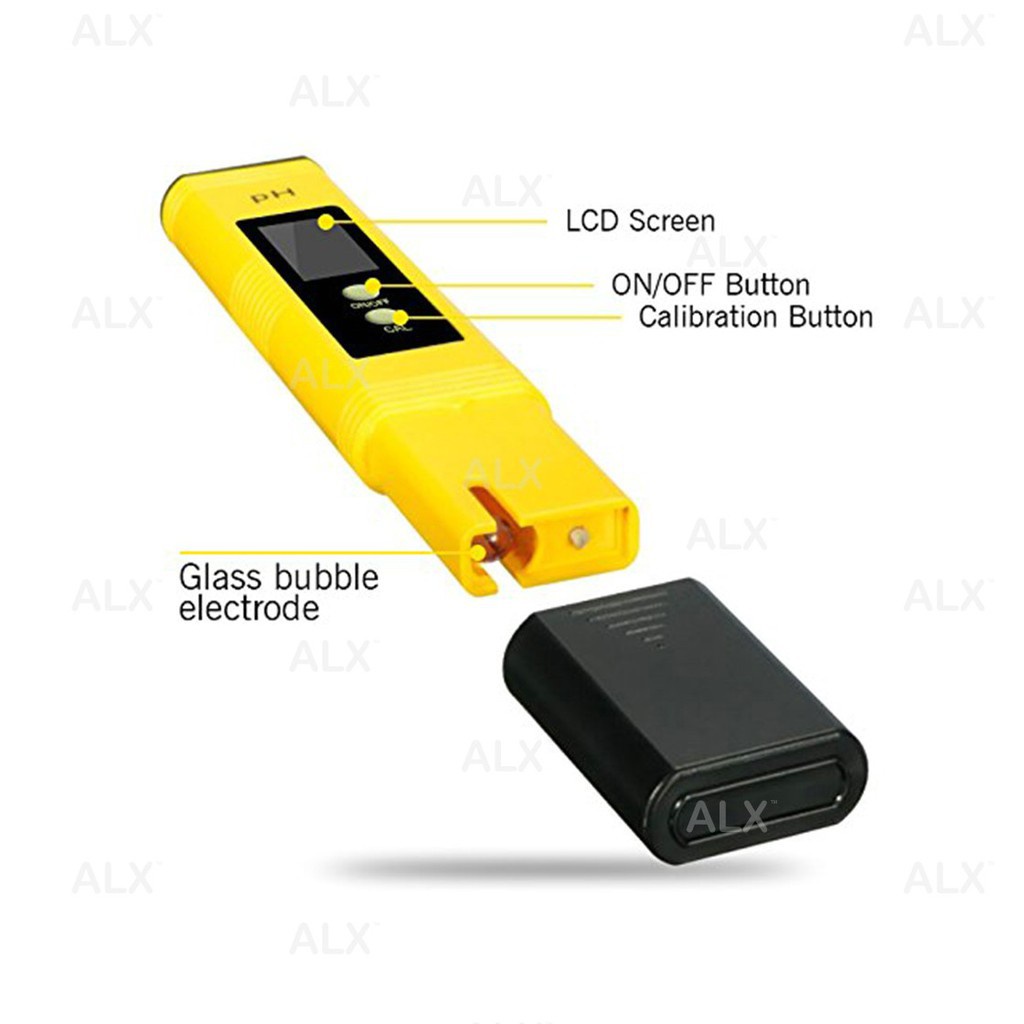 Bút đo pH màn hình LCD nút hiệu chuẩn tự động độ chính xác cao