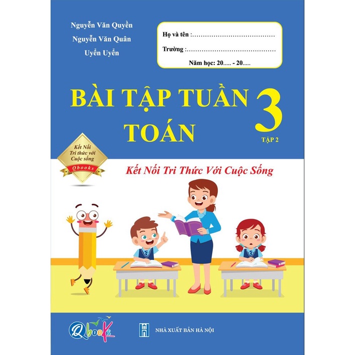 Sách - [ Lớp 3 - kết nối tri thức ] - (Bộ 8 quyển ): bài tập tuần và đề kiểm tra toán , tiếng việt 3 học kì 1 , học kì 2