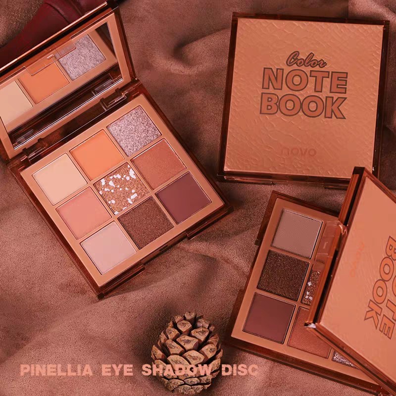 NOVO - Bảng phấn mắt 9 màu Notebook tone hồng cam đào trendy | BigBuy360 - bigbuy360.vn
