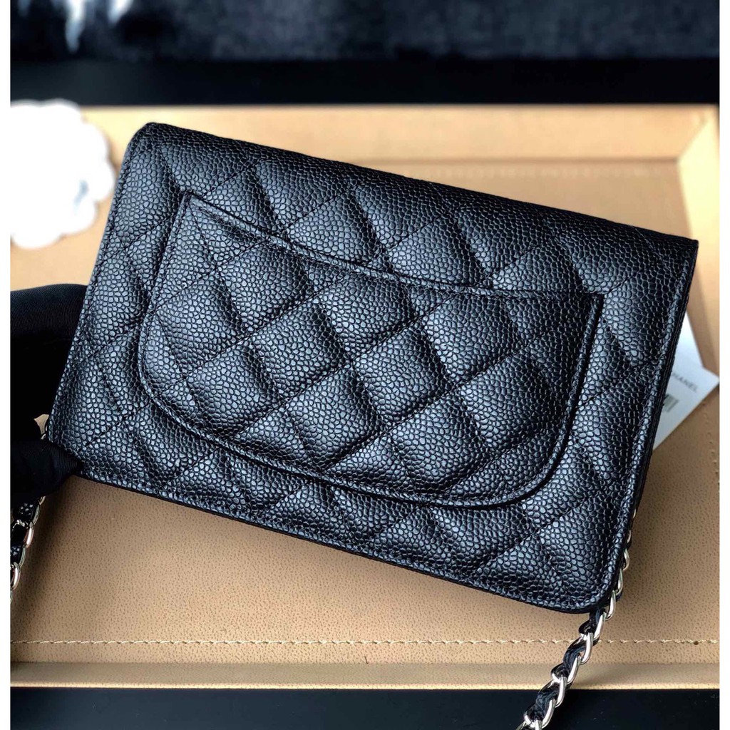 Túi Hộp đen da hạt size 20cm