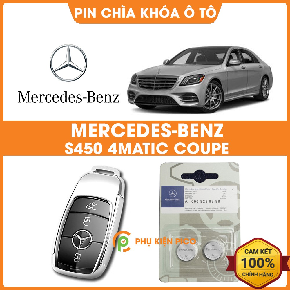 Pin chìa khóa ô tô Mercedes S450 4MATIC Coupe chính hãng Mercedes sản xuất tại Indonesia 3V Panasonic