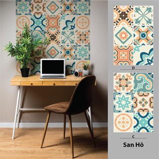 Decal gạch bông dán tường bộ San Hô