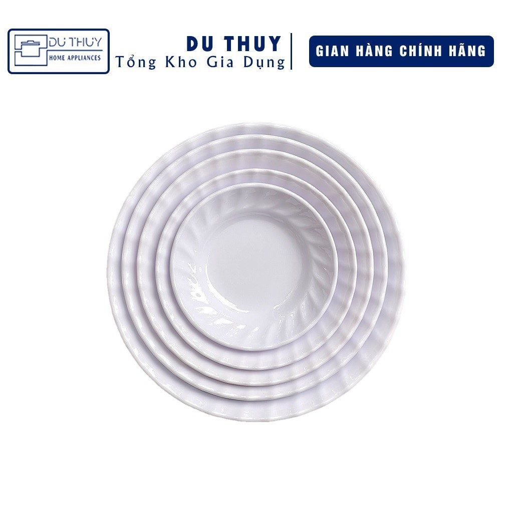 Dĩa tròn sâu 6’’, Đường Kính 15cm, Màu Trắng, Vàng, Xanh, Đủ Bông, Nhựa Melamine Chất Lượng, Thương Hiệu Vĩnh Hòa, Trenz | BigBuy360 - bigbuy360.vn