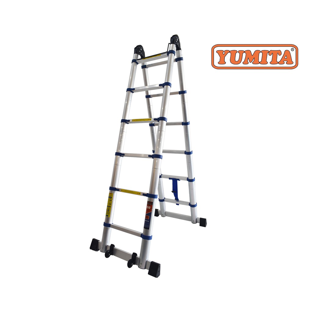 [Mua 1 tặng 1]THANG NHÔM RÚT ĐÔI YUMITA 3.8M (1.9-1.9M)- BẢO HÀNH 2 NĂM, CHÍNH HÃNG-  tặng bộ đồ nghề sửa chữa giá 300k