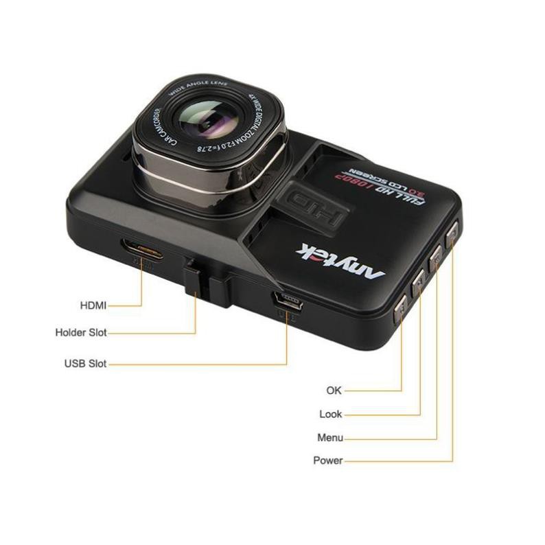 Camera Hành Trình Kép Trước Sau Dual Lens Dành Cho Xe Hơi Hỗ Trợ Full HD - Tích Hợp Màn Hình Cảm Ứng