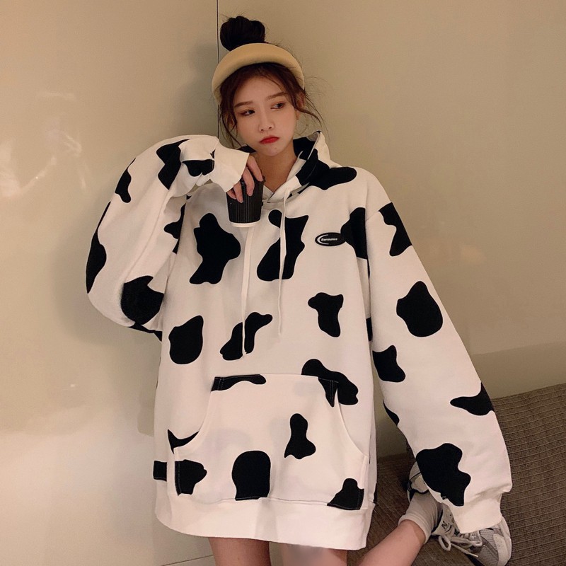 ÁO HOODIE BÒ SỮA FORM RỘNG