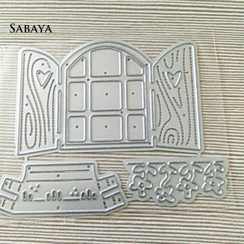 Khuôn Cắt Giấy Làm Từ Kim Loại Hình Chậu Hoa Trang Trí Scrapbook