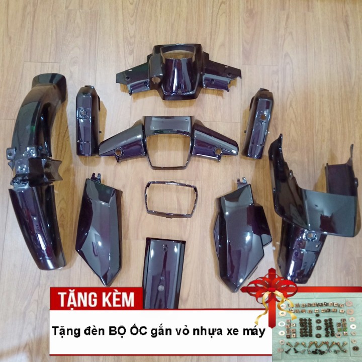 Dàn áo xe DreamII nhựa ABS nguyên sinh màu NHO , tặng kèm bộ tem và bộ ốc theo xe