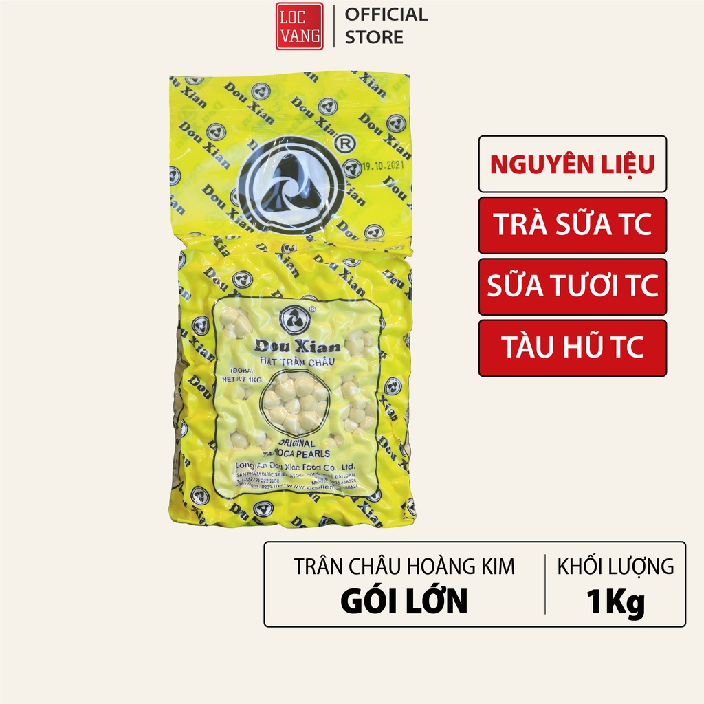 TRÂN CHÂU HOÀNG KIM Nguyên Liệu Làm Trà Sữa Trân Châu Đường Đen 1Kg