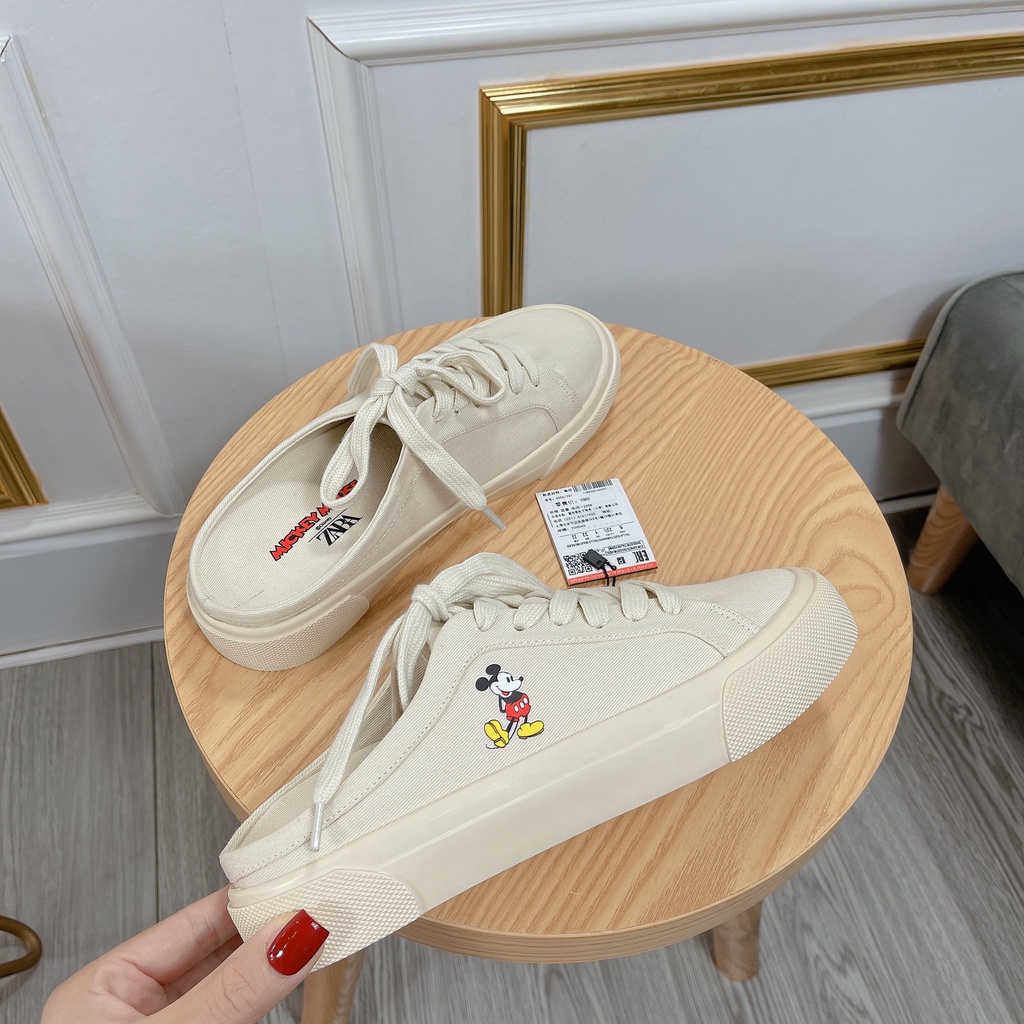 Giày Sục zara mickey xuất dư fullbox tag mác