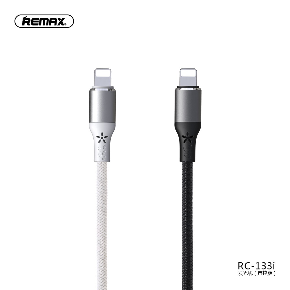Cáp Sạc Nhanh Iphone Tích Hợp Đèn LED REMAX RC-133i Phát Sáng Theo Nhạc Cao Cấp Sạc Nhanh Iphone Ipad