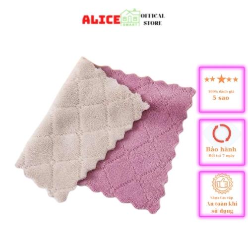 Combo 10 khăn lau đa năng, viền zizzac, siêu thấm nước, dễ giặt - Tiện Ích Cho Mọi Nhà GD10