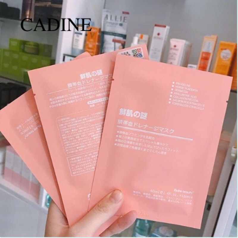 Mặt nạ nhau thai cừu cuống rốn, tế bào gốc, tái tạo collagen, cấp ẩm dưỡng da Cadine