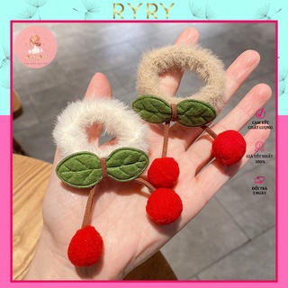 Dây Cột Tóc Cho Bé Chùm Cherry Xinh Xắn