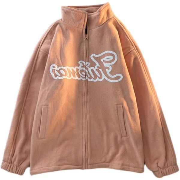 Áo khoác cardigan cổ đứng tay dài dáng rộng phong cách Hàn Quốc thời trang thu đông nhiều màu sành điệu cho nữ