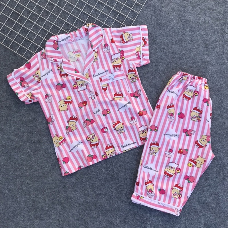 Đồ bộ Pijama tay ngắn quần lửng Fom đại cho bé gái (30~45kg) - HIROKIDS