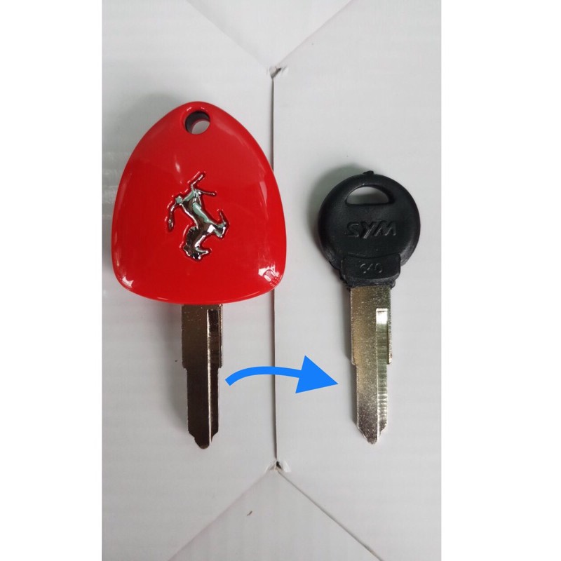 Phôi chìa khoá xe SYM rảnh trái ĐỘ mẫu Ferrari ( tặng kèm 1 chìa nguyên bản )