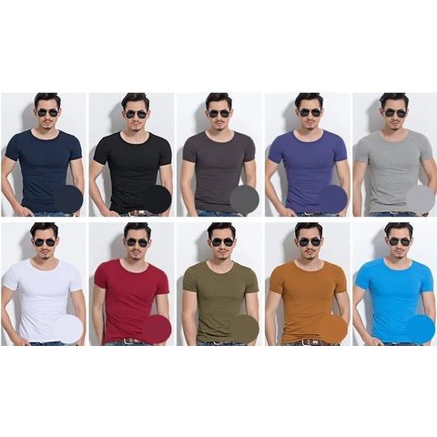 Áo phông trơn cổ tròn thun co dãn 4 chiều - AP2