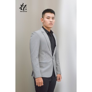Áo vest nam màu xám ghi chấm đen nhuyễn form ôm body chất vải dày mịn co giãn
