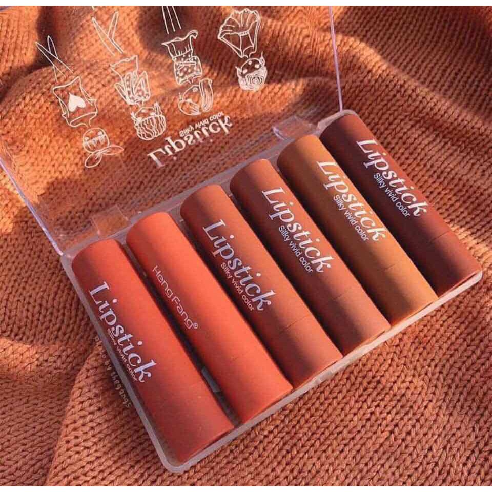 Set Son 6 Cây Silky Vivid Color Heng Fang -Hàng Nội địa Trung | BigBuy360 - bigbuy360.vn