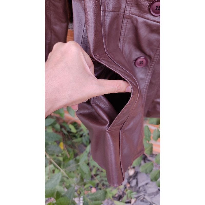 Áo khoác da cừu size M