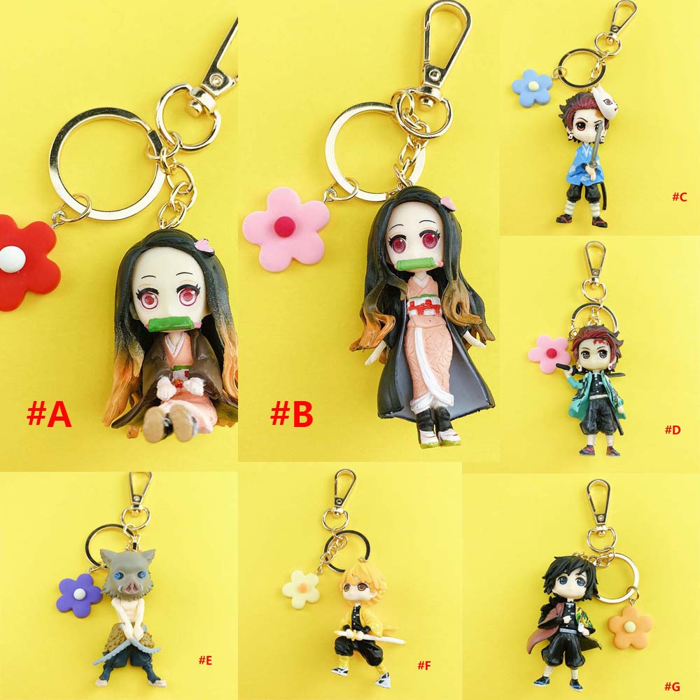 Móc Khóa Pvc Hình Nhân Vật Hoạt Hình Demon Slayer