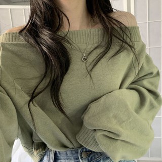 [Order] Áo len trễ vai tay phồng style Hàn Quốc trơn màu xinh xắn shop Trung chuẩn bị hàng chậm (ảnh thật)