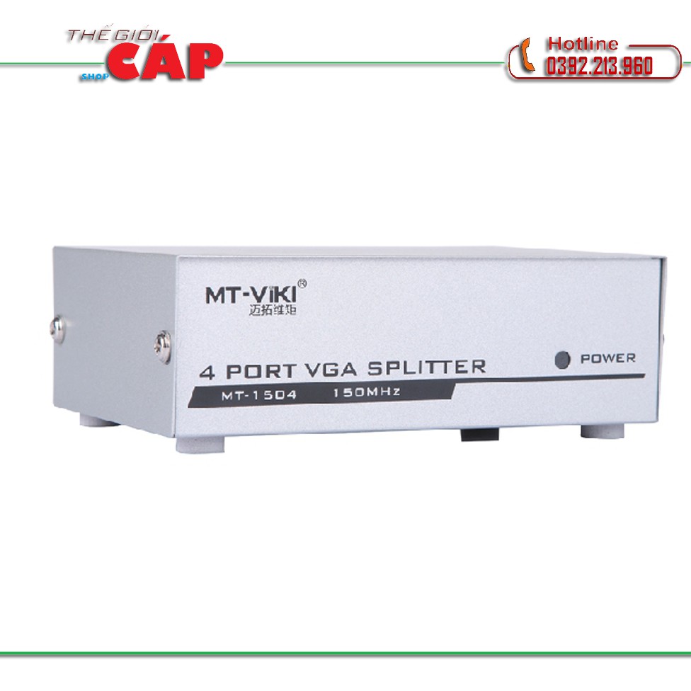 Bộ chia màn hinh VGA splitter 1 ra 4 (Xám)